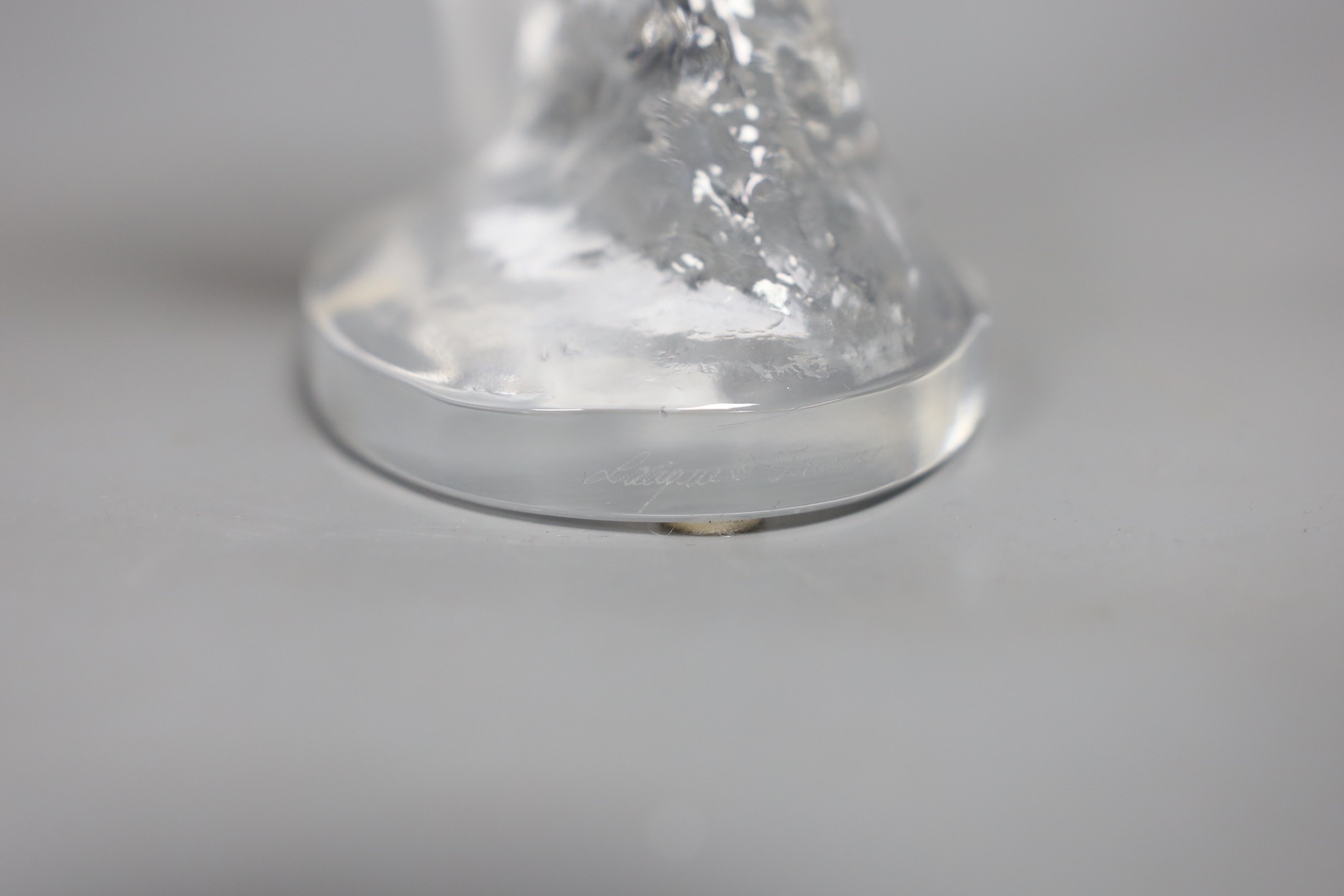 A Lalique model of a nude, boxed, 23.5cms high